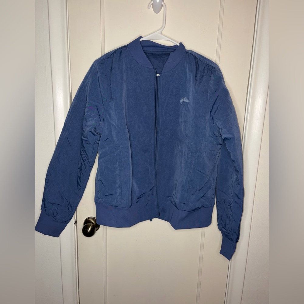 Blue Lululemon Non-Stop Cotton Bomber Jacket- Broncos or Boise State logo